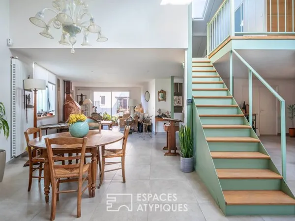 Loft avec patio et atelier d'artiste