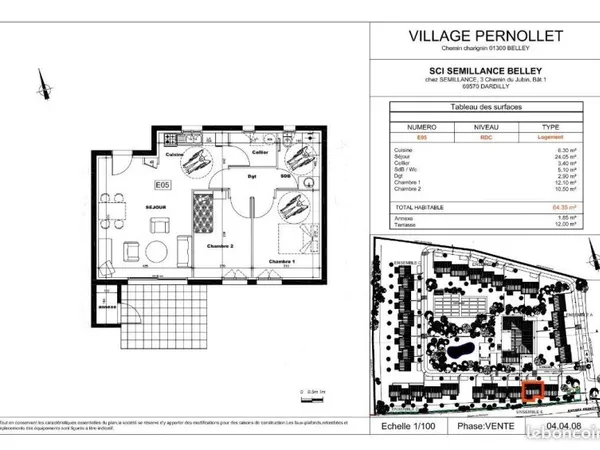 Maison 3 pièces 64 m²