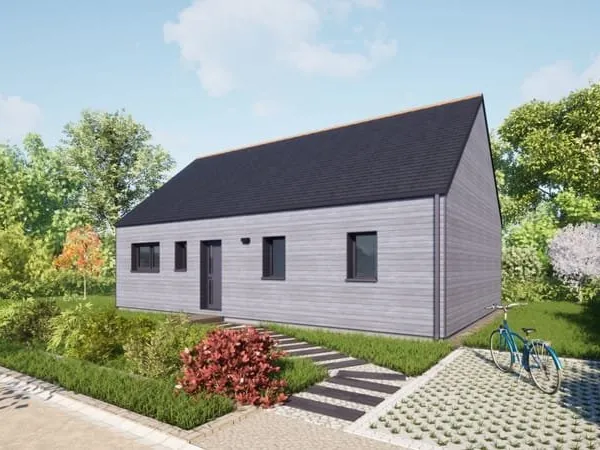 Projet de construction d'une maison bois de 80 m² avec terrain à L'HOTELLERIE-DE-FLEE (49)