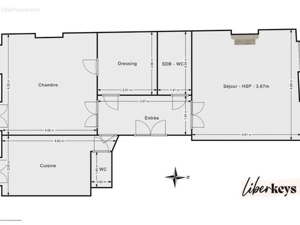 Élégant T2 de 65 m² - Volumes exceptionnels - Quartier Notre-Dame-du-Mont (13006)
