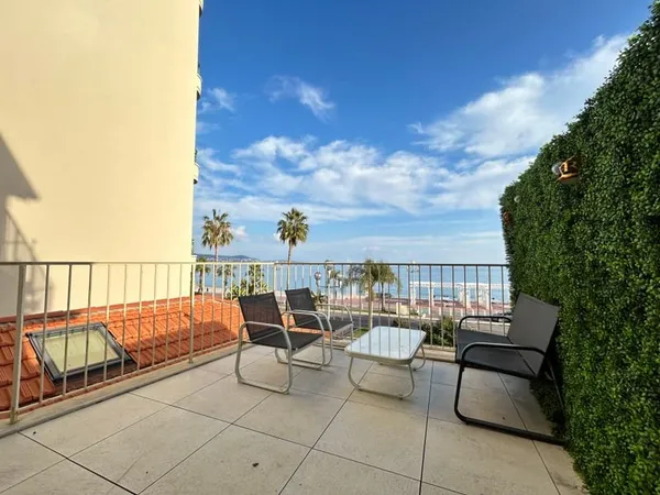 NICE PROMENADE DES ANGLAIS, VUE MER PANORAMIQUE, 2PIECES, 25m², TERRASSE EXPOSITION SUD de 13m², IDE