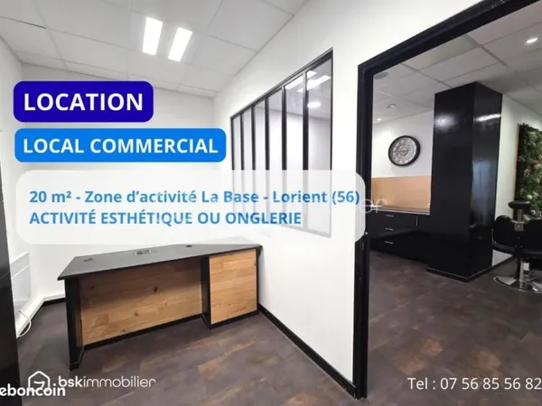 Local esthétique 20 m²