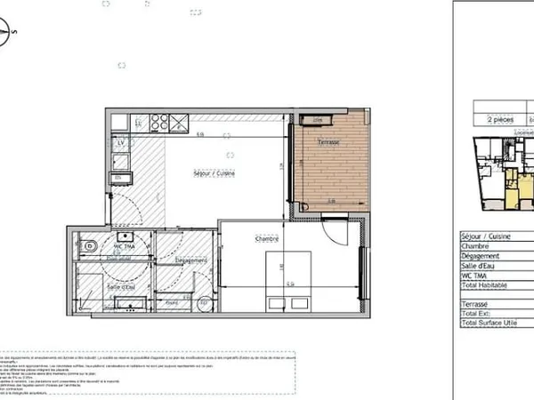 Appartement 2 pièces 41 m²