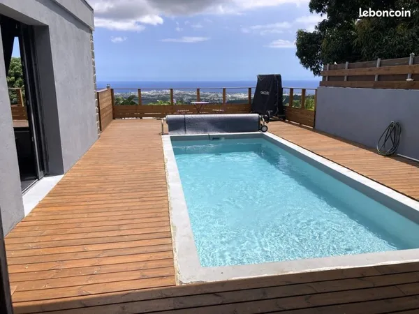 Maison F9 de 216m2 - La Plaine St Paul - PISCINE - VUE MER - F2 - JARDIN - GARAGE
