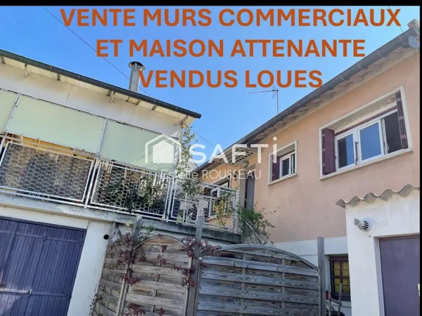 Maison + Murs Commerciaux vendus loués rentabilité