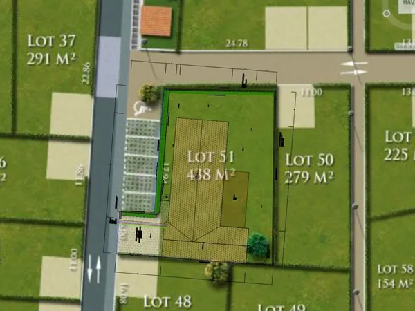 Terrain viabilisé 438m²