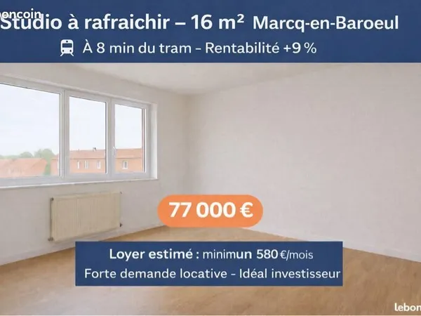 Marcq-en-Baroeul - Studio et T2 rénovés - Idéal investissement