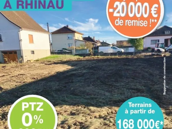 EXCEPTIONNEL A RHINAU terrain de 8 ares