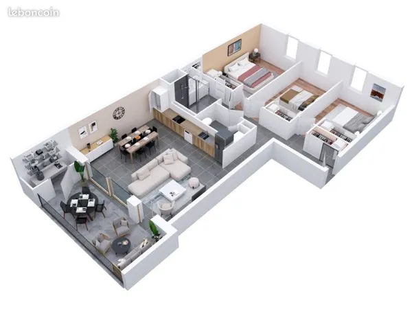 Appartement Neuf 82 m² Centre-Ville