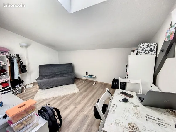 Jean Jaurès- Studio meublé 20m2 avec climatisation et jardin