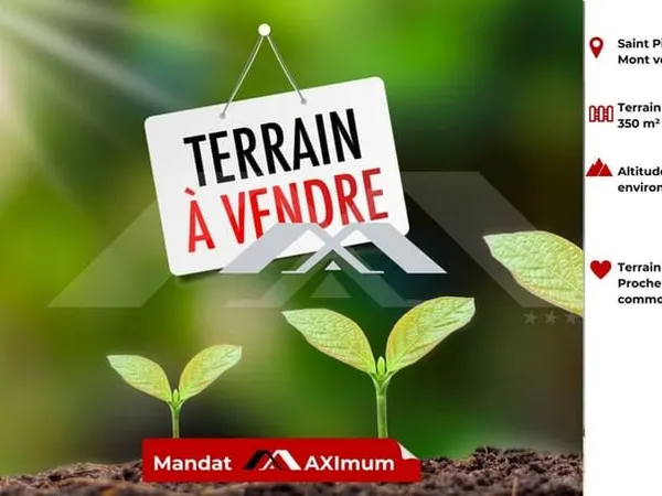 Terrain constructible 395 m² Mont vert les bas