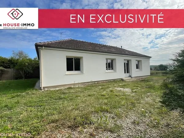 Maison de plain-pied sur grand terrain, 3 chambres