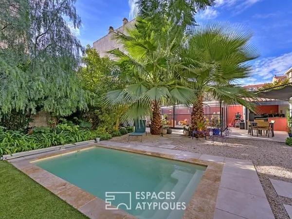 Maison avec jardin paysager et piscine, à deux pas du centre-ville de Sète