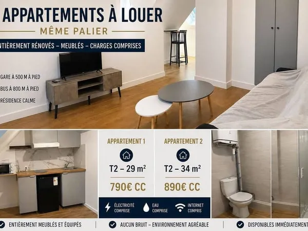 Appartement 2 pièces 34 m²