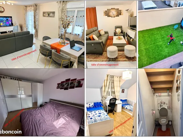 Maison meublée - 4 pièces - 76 m² avec Jardin et garage - Colocation envisageable