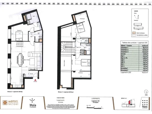 Appartement 4 pièces 116 m²