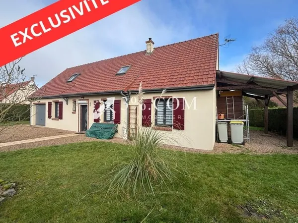 FEUQUIERES EN VIMEU : pavillon récent 3CH - 104m2 - terrain