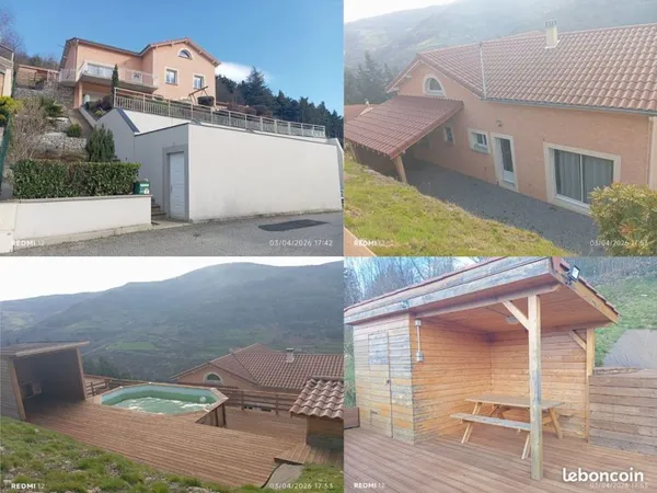 Maison individuelle à La Valla en Gier avec piscine