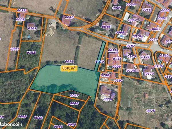 Terrain 6340m²