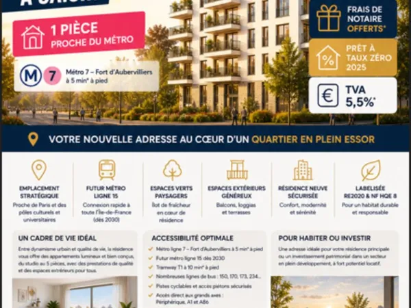 VIVEZ A 5 MIN DU METRO ENTRE CALME ET COMMERCES A PANTIN AU PRIX DE VOTRE LOYER !!