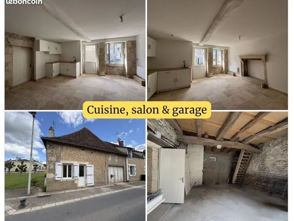À louer - Maison de plain-pied rénovée avec garage - Saint-Germain (86)