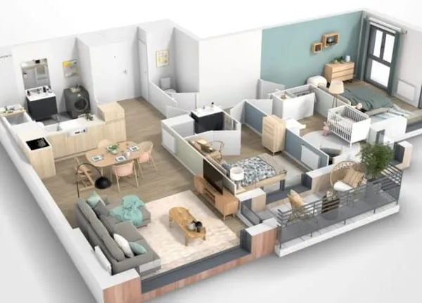 Appartement 4 pièces 77 m²
