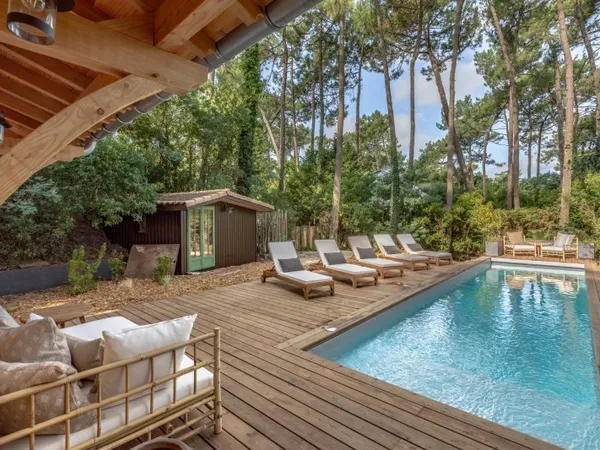 RARE VILLA « LES GRISETS » AVEC VUE BASSIN ET PISCINE CHAUFFÉE, AUX AMÉRICAINS, CAP FERRET - CAPACIT