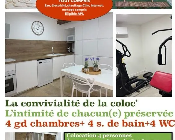 Grande Colocataire unique: 1salle bain par chambre