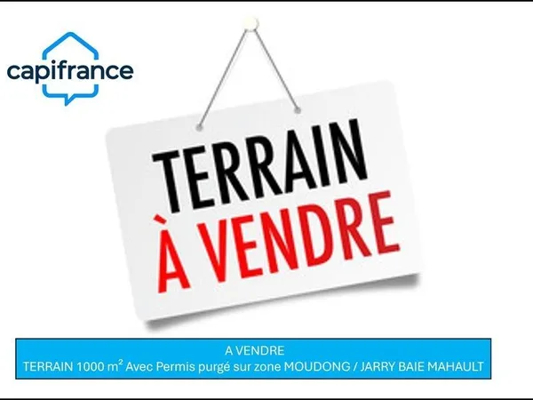 TERRAIN 1 000 m² - PERMIS PURGÉ - SECTEUR MOUDONG / JARRY - BAIE-MAHAULT