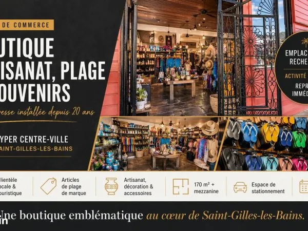 Boutique 200 m² SAINT GILLES LES BAINS