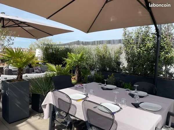 4 pièces en attique avec grande terrasse de 75m2 et garage