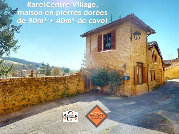 A SAISIR! Maison de charme en pierres dorées d'env. 90m2 + 4