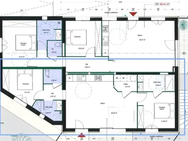 Appartement Martignas Sur Jalle 3 pièces 66 m²