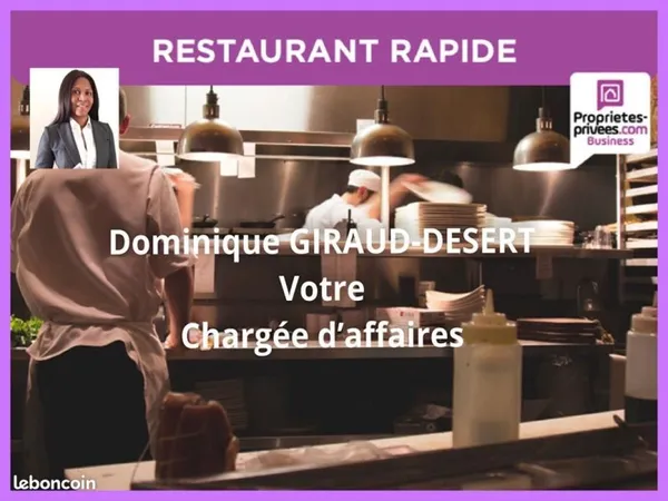 Fonds de commerce restaurant 65 m²