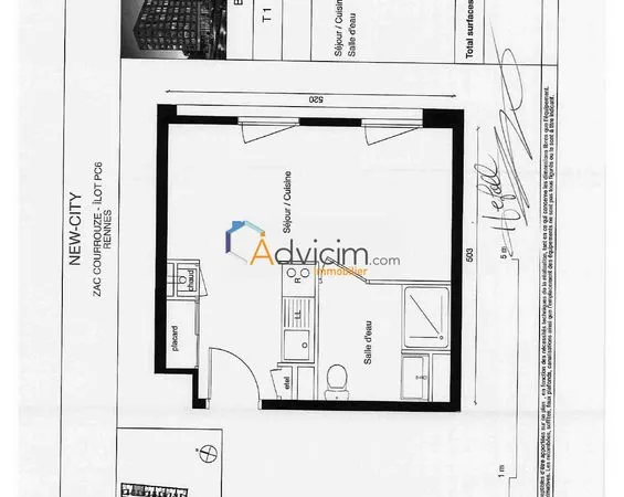 Appartement 1 pièce 24 m²