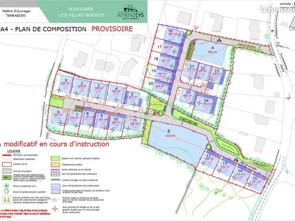 Terrain 465 m² Pluvigner