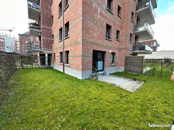 Appartement 1 chambre RDC, jardin, garage