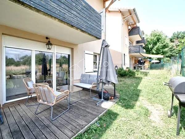 Péron, T2 en rez-de-jardin avec jardin privatif, vue dégagée