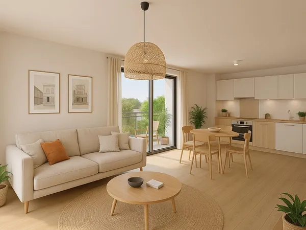 BEAU T2 DE 40M² AVEC UNE BELLE ET PROFONDE TERRASSE DE 8M² + PARKING INCLUS