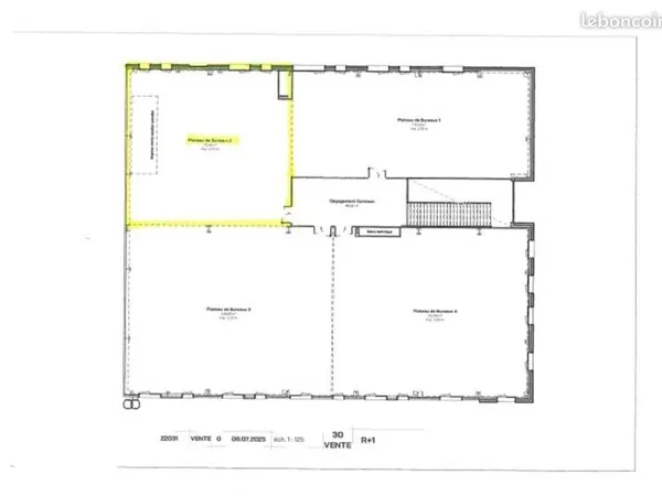Bureau 180 m²