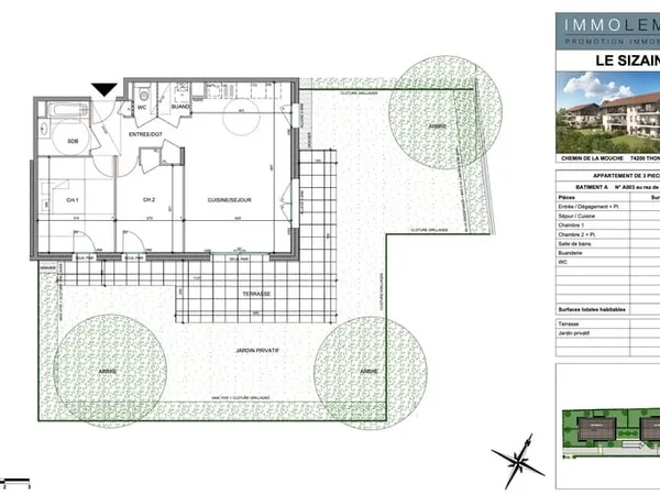 Appartement NEUF T3 en rez-de-jardin - Thonon, le Sizain