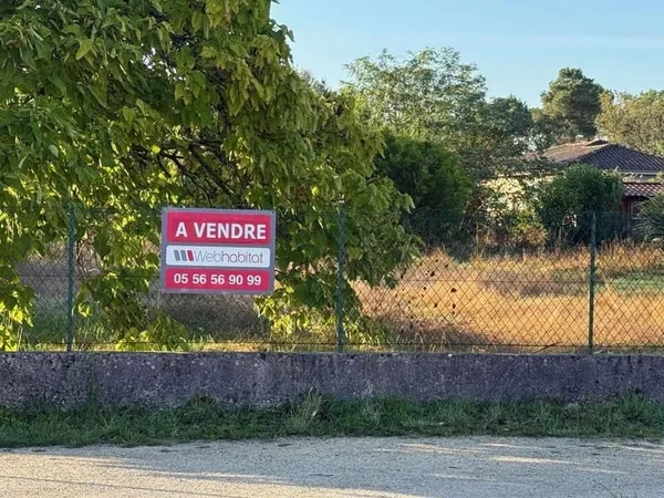 Pessac Magonty. Ecosite du Bourgailh. Terrain à bâtir 1 160 m² proche commodités