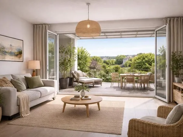 Martigues 4 pièces avec grande loggia dans résidence récente