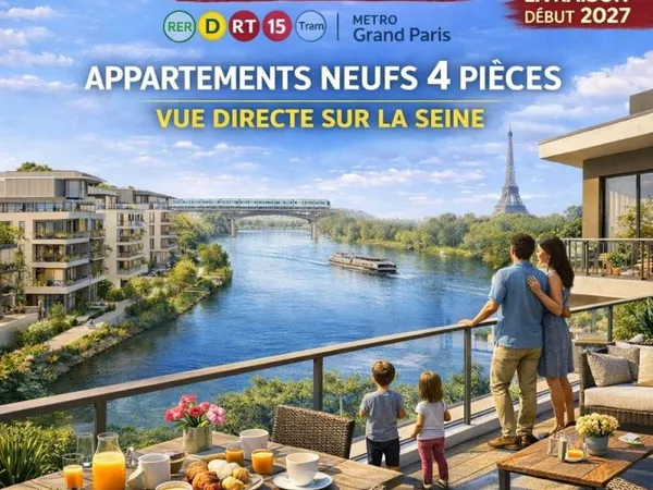 --RETOUR DE LOT : LIVRAISON 1 trimestre 2027 // VUE DIRECT SUR LA SEINE // SECTEUR GRAND PARIS
