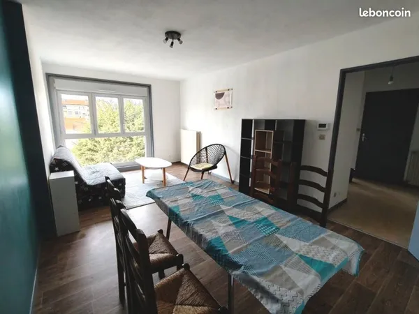 T2 meublé + garage en centre ville de roanne