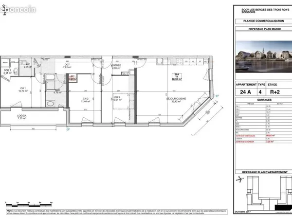 Appartement 4 pièces 88 m²