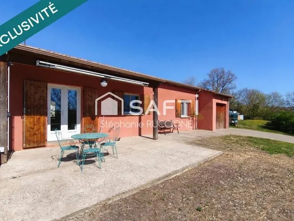 Rare maison plain-pied T4, terrain 2105m² , vue dégagée