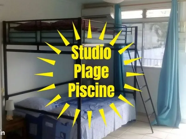 Studio, piscine, plage Anse Mitan à 20m