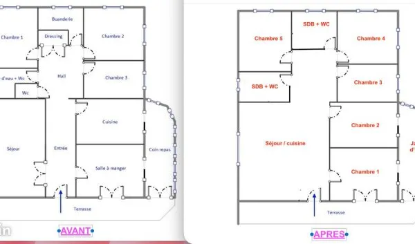 LOT IMMOBILIER - T4 transformable en T6 + T2 + 4 stationnements
