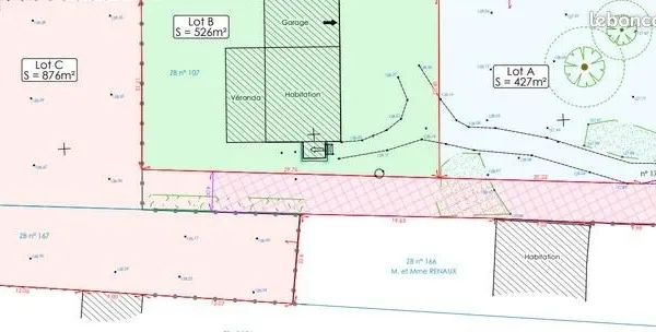Terrain a batir 427M²